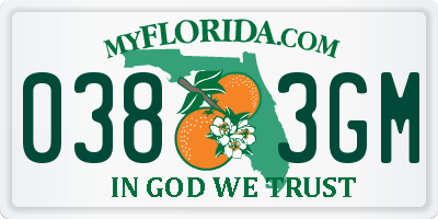 FL license plate 0383GM