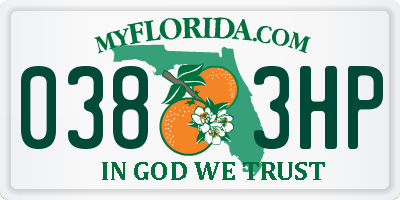 FL license plate 0383HP