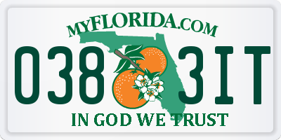 FL license plate 0383IT