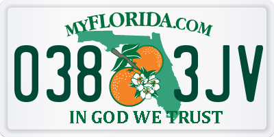 FL license plate 0383JV