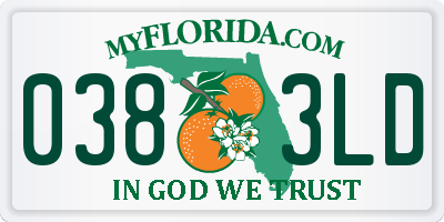 FL license plate 0383LD