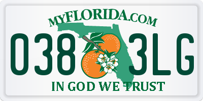 FL license plate 0383LG