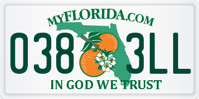 FL license plate 0383LL