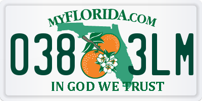 FL license plate 0383LM