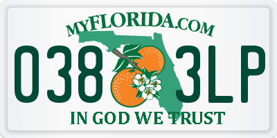 FL license plate 0383LP