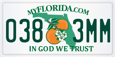 FL license plate 0383MM