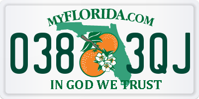 FL license plate 0383QJ