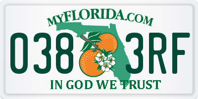 FL license plate 0383RF