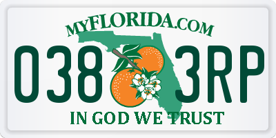 FL license plate 0383RP