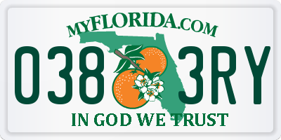 FL license plate 0383RY