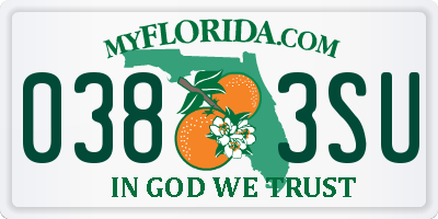 FL license plate 0383SU