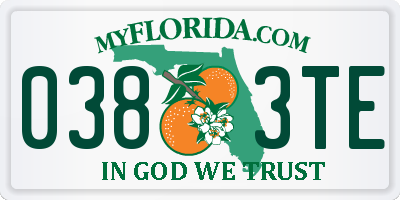 FL license plate 0383TE