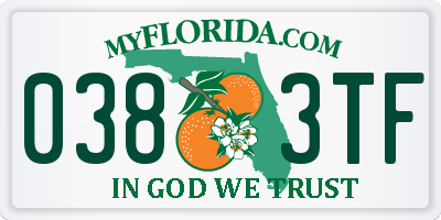 FL license plate 0383TF