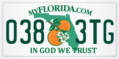 FL license plate 0383TG