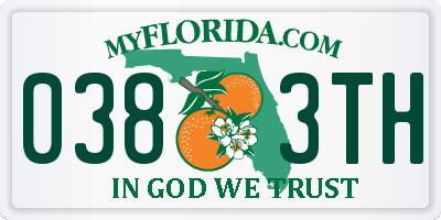 FL license plate 0383TH