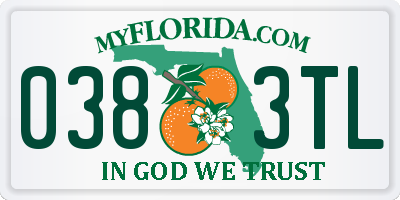 FL license plate 0383TL