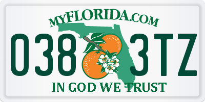 FL license plate 0383TZ