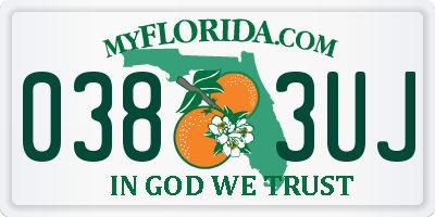 FL license plate 0383UJ