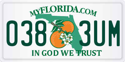 FL license plate 0383UM