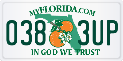 FL license plate 0383UP
