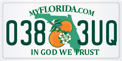 FL license plate 0383UQ