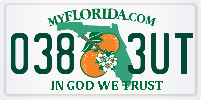 FL license plate 0383UT