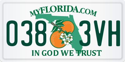 FL license plate 0383VH