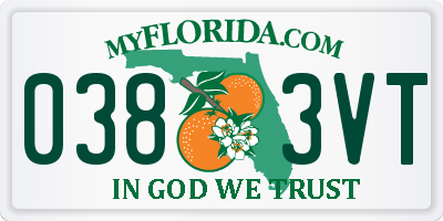 FL license plate 0383VT