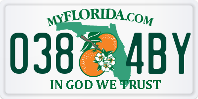 FL license plate 0384BY