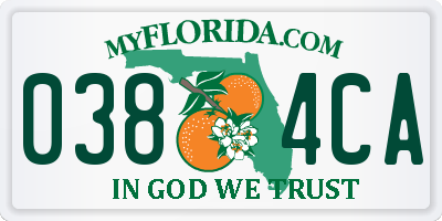 FL license plate 0384CA