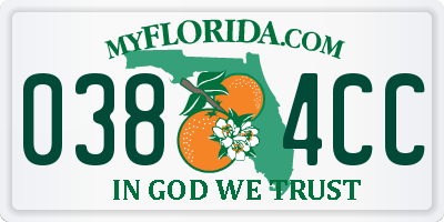 FL license plate 0384CC
