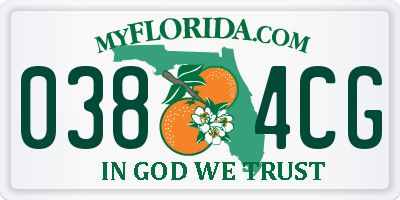 FL license plate 0384CG