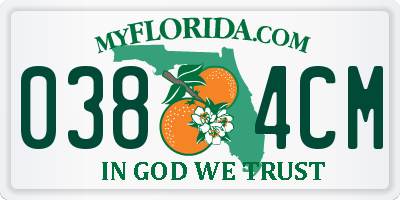 FL license plate 0384CM