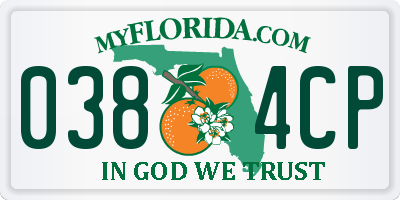 FL license plate 0384CP