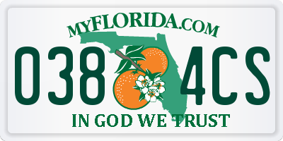 FL license plate 0384CS