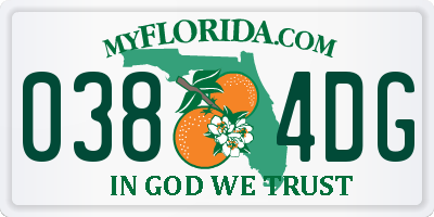 FL license plate 0384DG