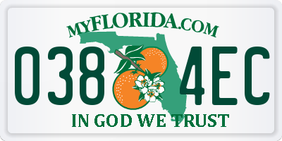FL license plate 0384EC