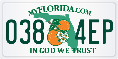 FL license plate 0384EP
