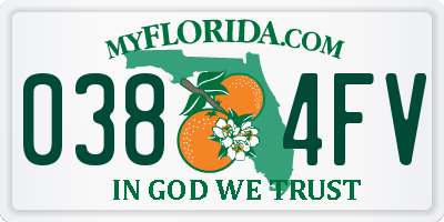 FL license plate 0384FV