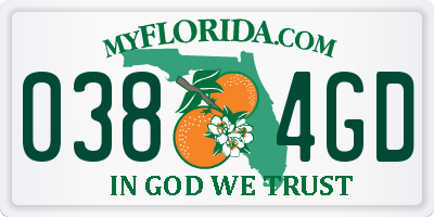 FL license plate 0384GD