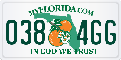 FL license plate 0384GG