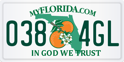 FL license plate 0384GL