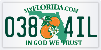 FL license plate 0384IL