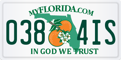 FL license plate 0384IS