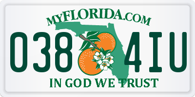 FL license plate 0384IU