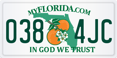FL license plate 0384JC