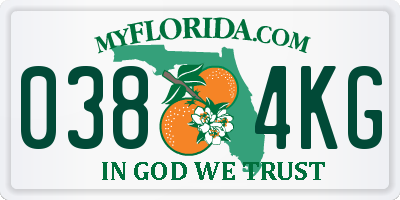 FL license plate 0384KG