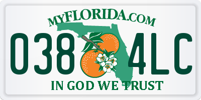FL license plate 0384LC