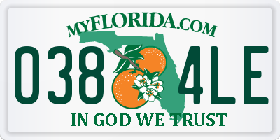 FL license plate 0384LE
