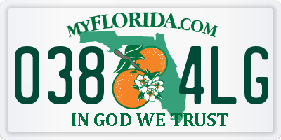 FL license plate 0384LG